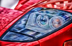 sports car, auto, automobile, hdr, front, headlight, sporty, red, sharp, vehicle, macro, close-up, headlight, headlight, headlight, headlight, headlight